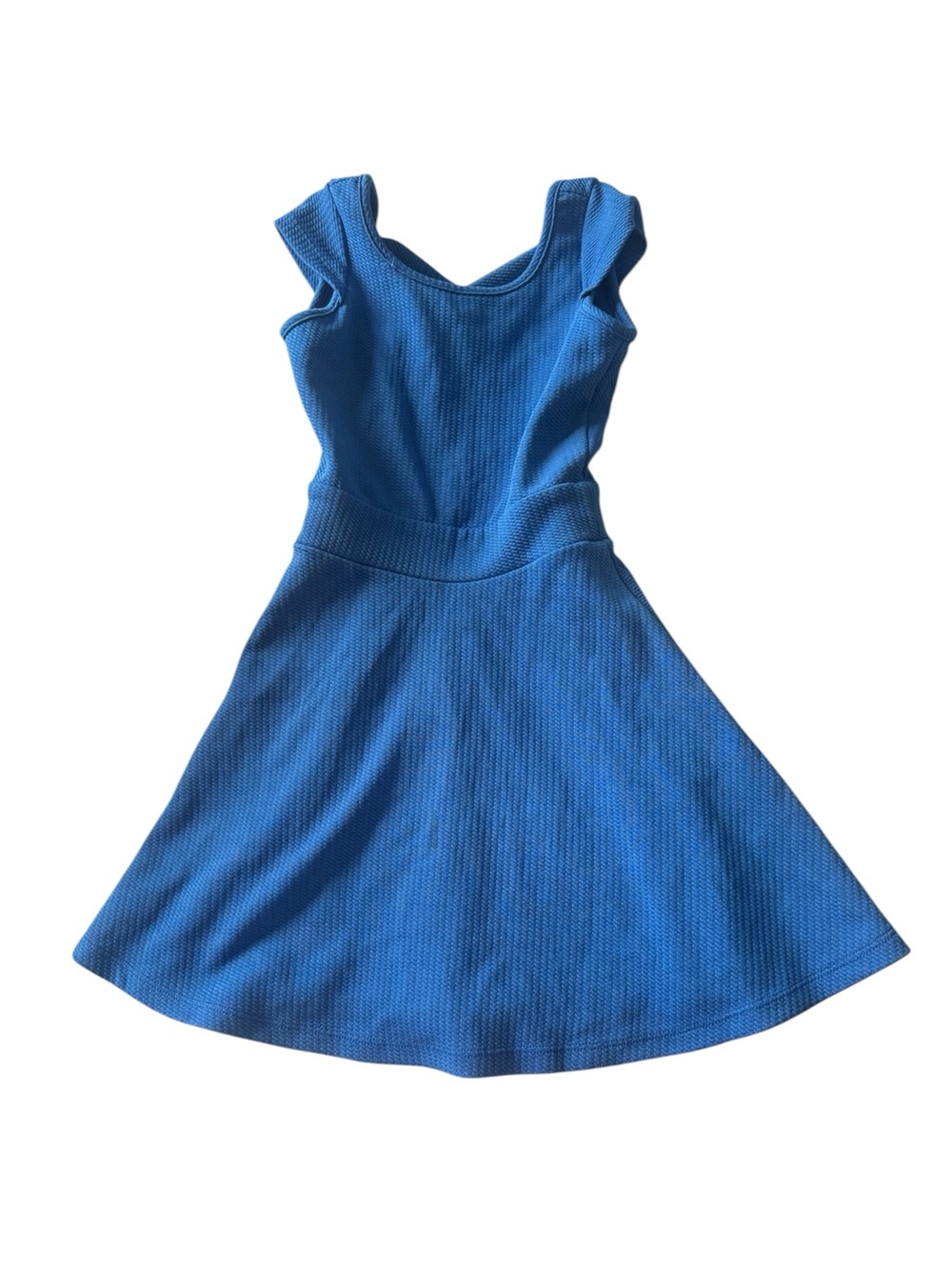 GAROTINHA’S KIDS Girls' Blue Fit-and-Flare Lined Dress Size 4